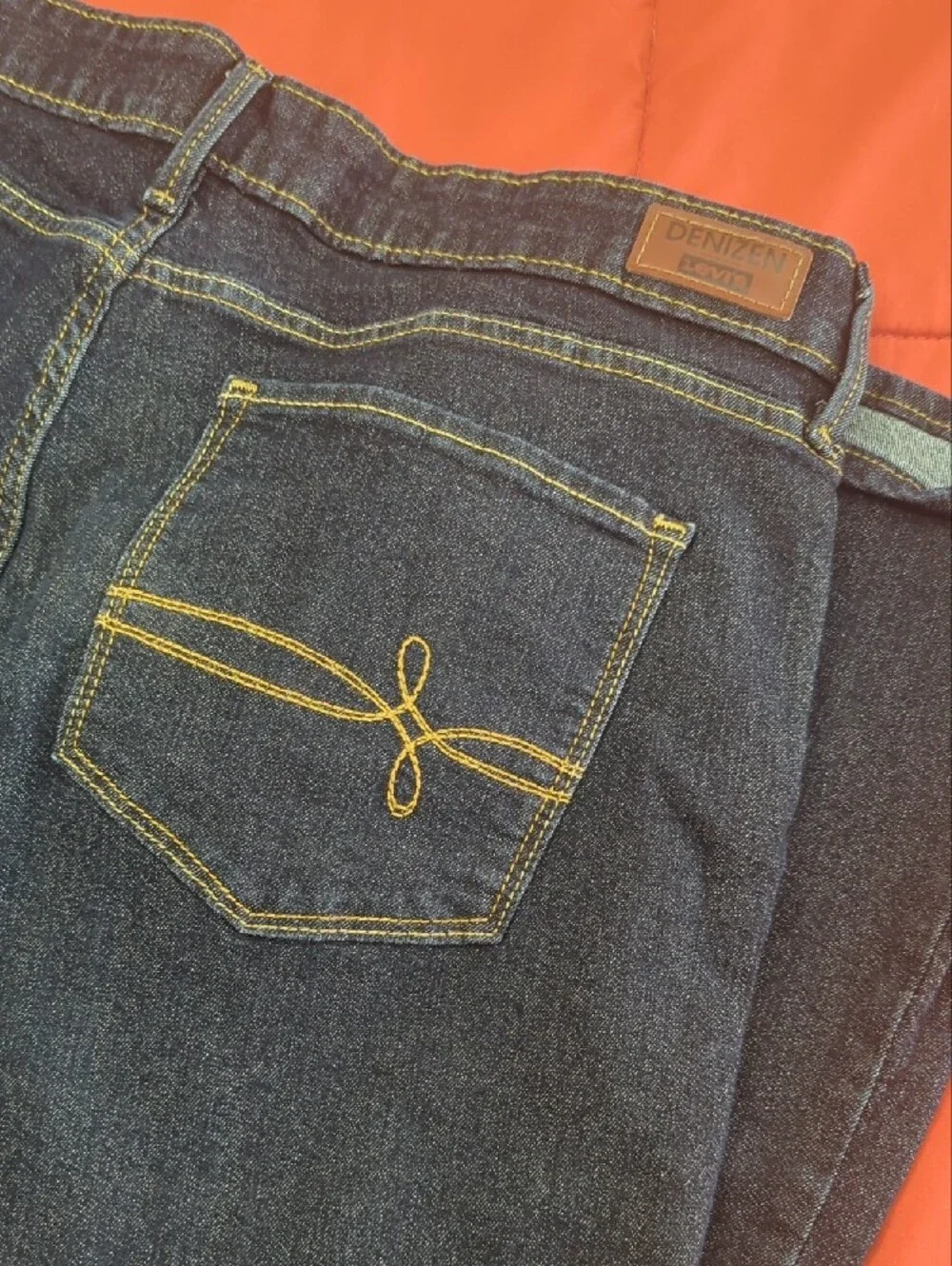 Denizen from Levi's Women’s Straight Leg Dark Blue Jeans